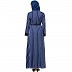 Layered striped abaya- Navy Blue Layered striped abaya- Navy Blue